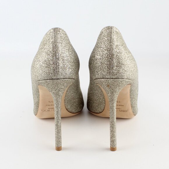 NEW JIMMY CHOO Romy 100 Glitter Heeled Pumps, EU 39.5 - Office to Party/Cocktail - Picture 12 of 16
